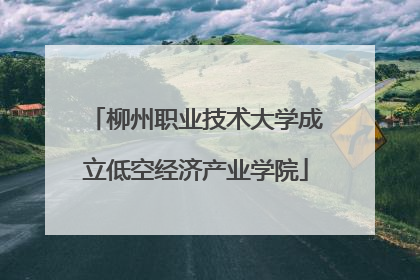 柳州职业技术大学成立低空经济产业学院