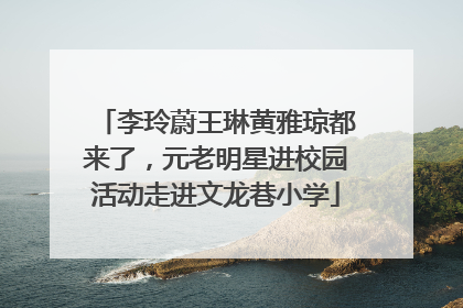 李玲蔚王琳黄雅琼都来了，元老明星进校园活动走进文龙巷小学