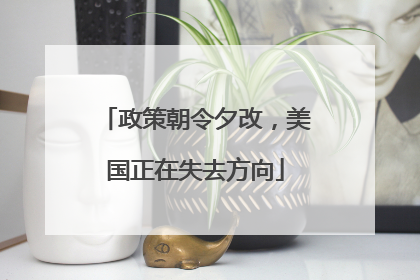政策朝令夕改，美国正在失去方向