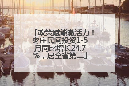 政策赋能激活力！枣庄民间投资1-5月同比增长24.7%，居全省第二