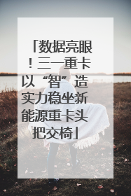 数据亮眼！三一重卡以“智”造实力稳坐新能源重卡头把交椅
