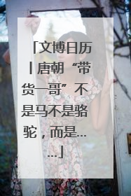 文博日历丨唐朝“带货一哥”不是马不是骆驼，而是……
