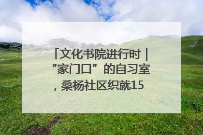文化书院进行时｜“家门口”的自习室，桑杨社区织就15分钟学习生活圈