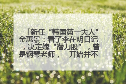 新任“韩国第一夫人”金惠景：看了李在明日记，决定嫁“潜力股”，曾是钢琴老师，一开始并不支持丈夫从政