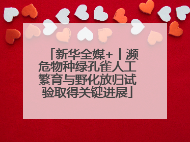 新华全媒+丨濒危物种绿孔雀人工繁育与野化放归试验取得关键进展