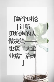 新华时论 | 让听见炮声的人做决策——也谈“大企业病”治理
