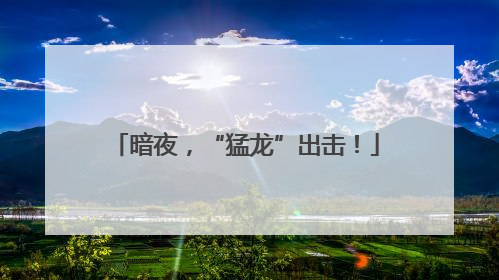 暗夜，“猛龙”出击！