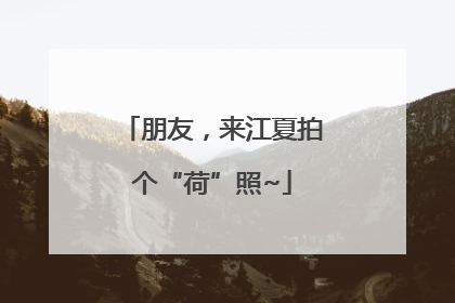 朋友，来江夏拍个“荷”照~