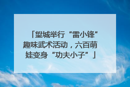 望城举行“雷小锋”趣味武术活动，六百萌娃变身“功夫小子”