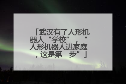 武汉有了人形机器人“学校”，“人形机器人进家庭，这是第一步”