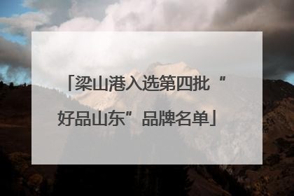 梁山港入选第四批“好品山东”品牌名单
