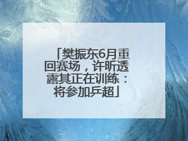 樊振东6月重回赛场，许昕透露其正在训练：将参加乒超