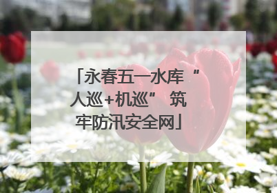 永春五一水库“人巡+机巡” 筑牢防汛安全网