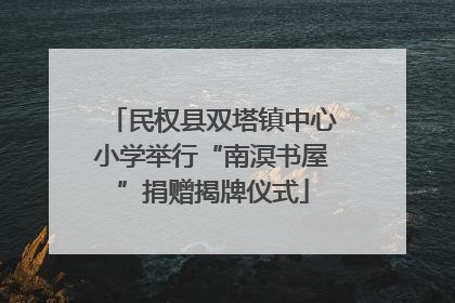 民权县双塔镇中心小学举行“南溟书屋”捐赠揭牌仪式
