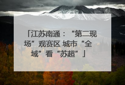 江苏南通：“第二现场”观赛区 城市“全域”看“苏超”