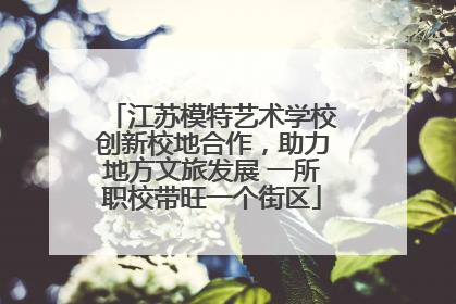 江苏模特艺术学校创新校地合作，助力地方文旅发展 一所职校带旺一个街区
