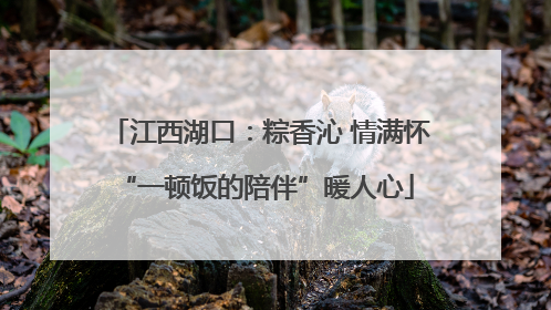 江西湖口：粽香沁 情满怀 “一顿饭的陪伴”暖人心