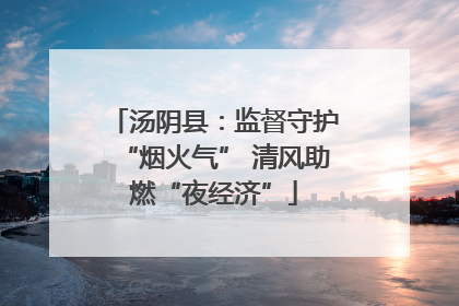 汤阴县：监督守护“烟火气” 清风助燃“夜经济”