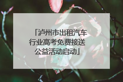 泸州市出租汽车行业高考免费接送公益活动启动