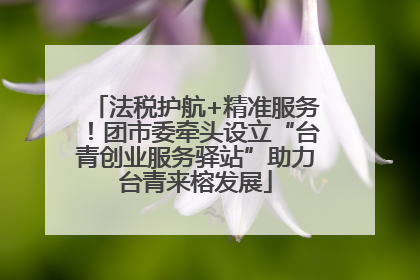 法税护航+精准服务！团市委牵头设立“台青创业服务驿站”助力台青来榕发展