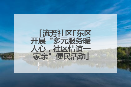 流芳社区F东区开展“多元服务暖人心，社区情谊一家亲”便民活动