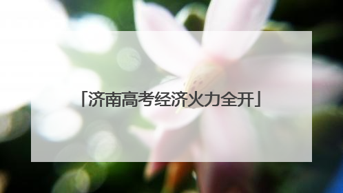 济南高考经济火力全开