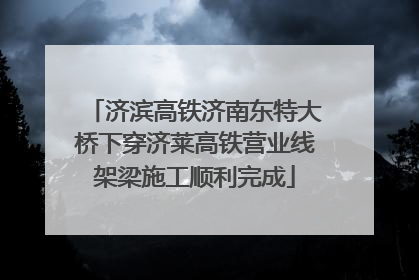 济滨高铁济南东特大桥下穿济莱高铁营业线架梁施工顺利完成