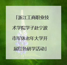 浙江工商职业技术学院学子赴宁波市军休老年大学开展红色研学活动