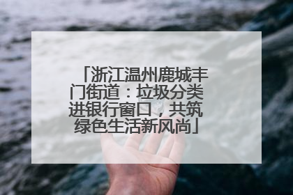 浙江温州鹿城丰门街道：垃圾分类进银行窗口，共筑绿色生活新风尚