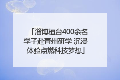 淄博桓台400余名学子赴青州研学 沉浸体验点燃科技梦想