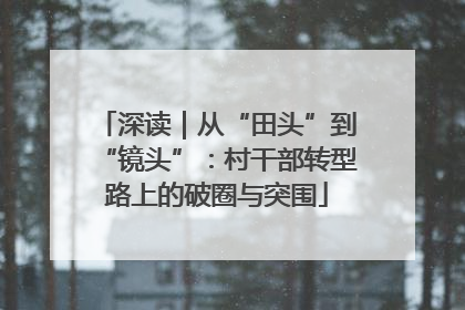 深读｜从“田头”到“镜头”：村干部转型路上的破圈与突围