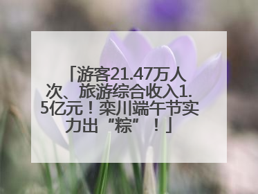 游客21.47万人次、旅游综合收入1.5亿元！栾川端午节实力出“粽”！