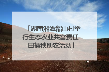 湖南湘潭韶山村举行生态农业共富责任田插秧助农活动