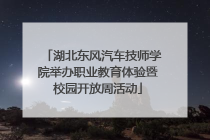 湖北东风汽车技师学院举办职业教育体验暨校园开放周活动