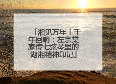 湘见万年丨千年回响：左宗棠家传七弦琴里的湖湘精神印记