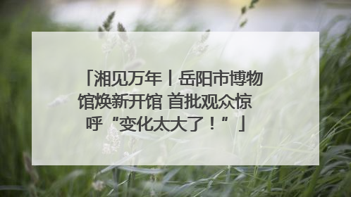 湘见万年丨岳阳市博物馆焕新开馆 首批观众惊呼“变化太大了！”