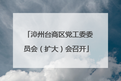 漳州台商区党工委委员会（扩大）会召开