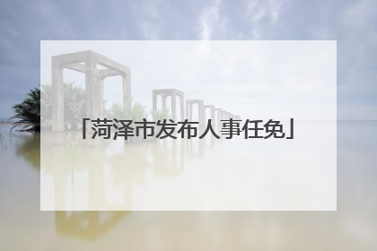 菏泽市发布人事任免