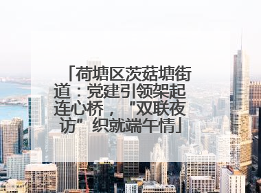 荷塘区茨菇塘街道：党建引领架起连心桥，“双联夜访”织就端午情