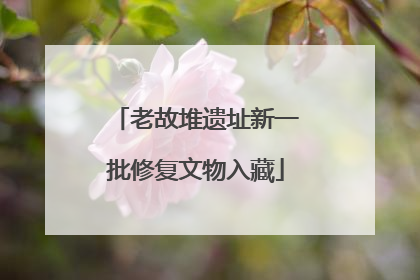 老故堆遗址新一批修复文物入藏
