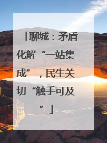 聊城：矛盾化解“一站集成”，民生关切“触手可及”