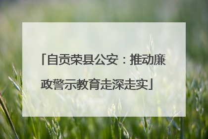 自贡荣县公安：推动廉政警示教育走深走实