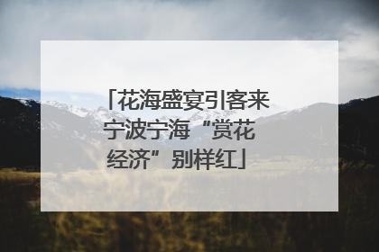 花海盛宴引客来 宁波宁海“赏花经济”别样红