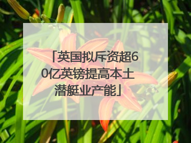 英国拟斥资超60亿英镑提高本土潜艇业产能