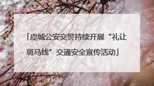 虞城公安交警持续开展“礼让斑马线”交通安全宣传活动