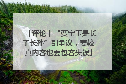 评论丨“贾宝玉是长子长孙”引争议，要较真内容也要包容失误