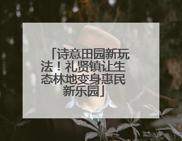 诗意田园新玩法！礼贤镇让生态林地变身惠民新乐园