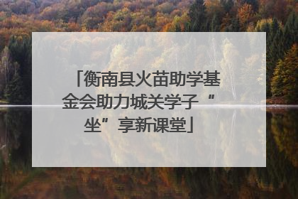 衡南县火苗助学基金会助力城关学子“坐”享新课堂
