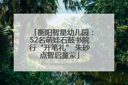 衡阳智星幼儿园：52名萌娃石鼓书院行“开笔礼” 朱砂点智启童蒙