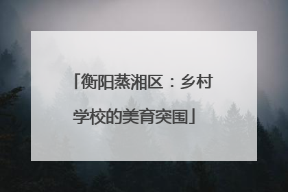 衡阳蒸湘区：乡村学校的美育突围